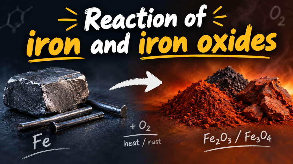 Reaction of iron and iron oxides